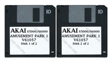 Akai S5000 / S6000 Set of Two Floppy Disks AMUSEMENT PARK 1 V61057