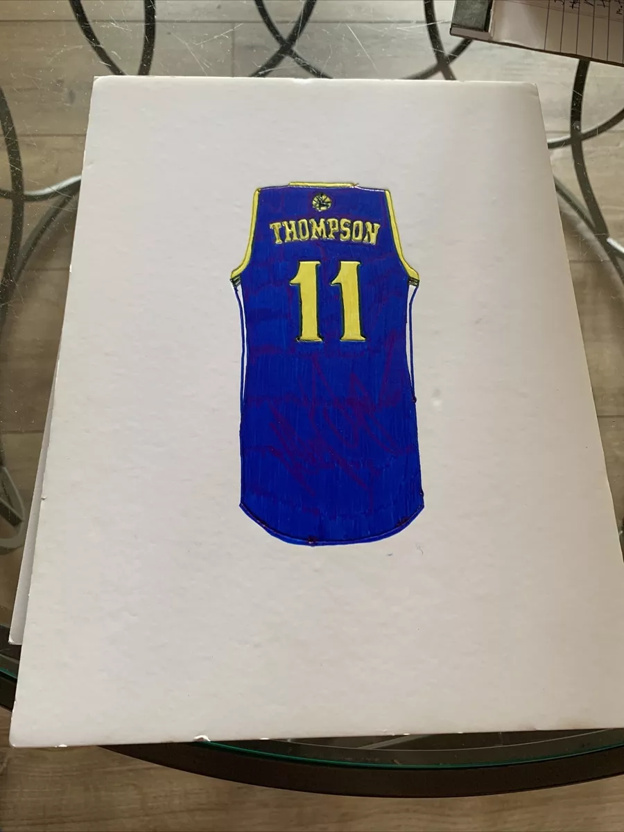 klay thompson autographed jersey