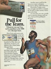 1988 Visa Credit Card Olympics Runner vintage print ad 80's advertisement