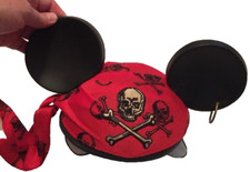 Pirates of the Caribbean Mickey Ear Hat Pirate Youth OS Skull Crossbones Earring