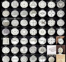 Pentacle of SOLOMON, Amulet Seal Steel, Unit-Pendant Necklace option Spell