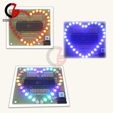 Red/Blue/Colorful Light Love Heart Shaped LED DIY Kit Electronic Flashing Suite