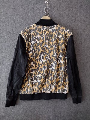JOYRICH Los Angeles Leopard Bomber Baseball Style Jacket Zip