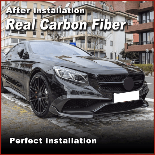 2x Carbon Canards Splitter Flaps Front Spoiler für Mercedes C217 S500 S550 Coupe - Picture 4 of 11