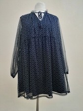 EVAN black spot smock mini dress longline legging top plus size 22/24 New