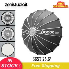 US Godox S65T 65cm Quick Release Bowens Umbrella Softbox For Flash LED Light