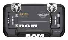 Black/Chrome Dodge Ram Metal License Plate Frame Car/Truck Steel Tag Holder Hemi