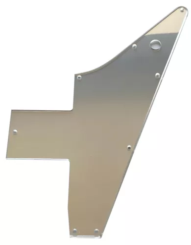For Gibson Explorer 76 Reissue Style Guitar Pickguard 1 Ply Silver Mirror