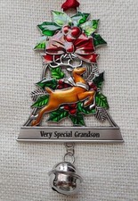 NEW Bell Ornament, "Very Special Grandson", from Ganz