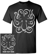 Octopus / Squid T-Shirt, Men Women Youth Kids Long Personalized Custom Tee