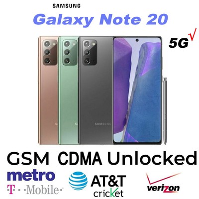 Samsung Galaxy Note 20 5G SM-N981U 8+128GB Factory GSM+Verizon Unlocked US STOCK