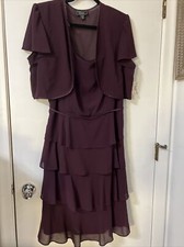 DRESSBARN COLLECTION Purple  2 PIECE DRESS SIZE 18