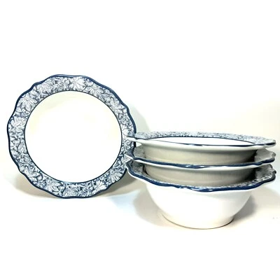 JULISKA Veronica Beard Bohemian Vine Cereal Ice Cream Bowl Set for 4 (MSRP $184)