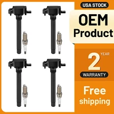 4PCS Ignition Coil + Spark Plug Set For 2015-2017 Jeep Renegade 2.4L I4 UF751