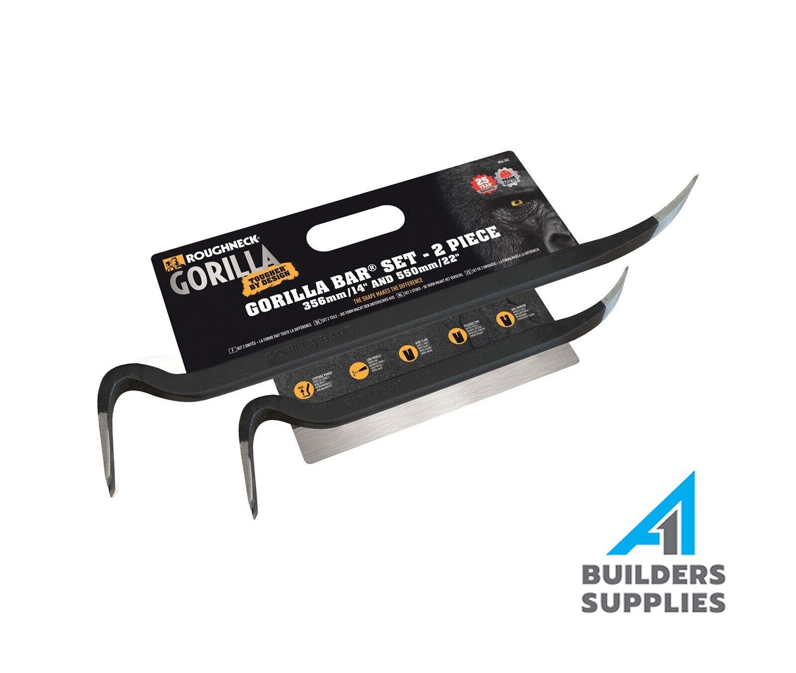 Roughneck 64-402 14in 350mm & 22 inch 550mm  gorilla bar set