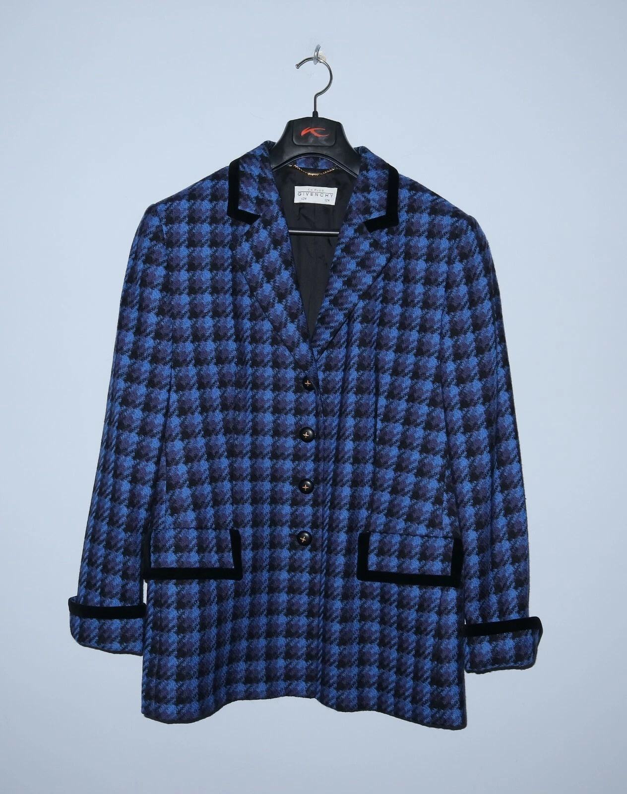 Giacca blazer GIVENCHY da donna RARA vintage in lana di segugio taglia 42 W 12 W