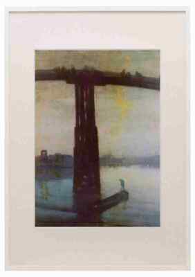 Die alte Battersea Brücke James Abbot Mcneill Whistler Impressionismus amerikanisch A3