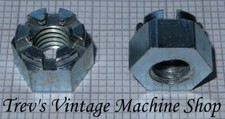 7/16 BSW Whitworth castle lock nuts, zinc plated steel BZP, Qty 2-10