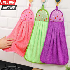 Kitchen Hand Towels With Hanging Loops Soft C...