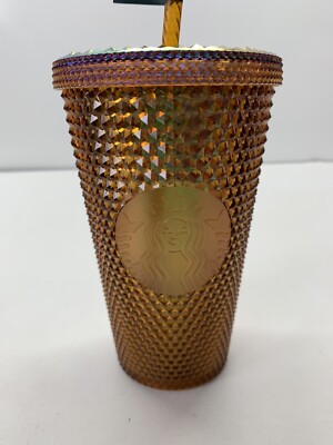 Starbucks Dining | Starbucks 50th Anniversary Gold Studded 16 oz Tumbler | Color: Gold | Size: Os | Edgybohochick's Closet