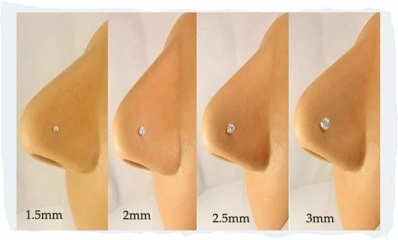 (4) Anillos para nariz enchapados en oro de 18k, bola redonda de 2 mm, estilo hueso de 20 g Foto 3 de 4