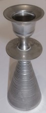 silberner gedrehter Kerzenhalter, nicht markiert, ca:H 14 cm, Dm 5 cm, 156 g