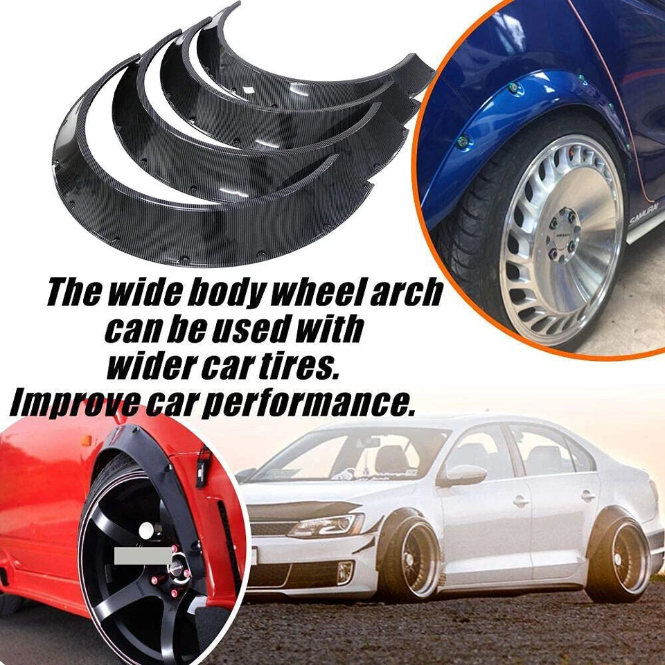 For Kia Soul ev KDM Carbon Fiber Fender Flares Body Kit Wheel Extra Arches Cover - Image 2 of 4