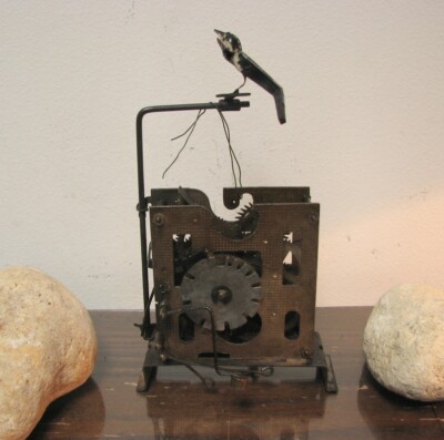Old clock Movement CUCKOO ,Brass, Parts, WW1, WW2
