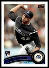 2011 Topps Update US203 Juan Nicasio Colorado Rockies RC Baseball Card
