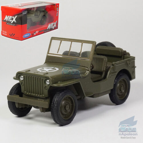 1:32 Jeep Willys MB 1941 Model Car Diecast Vehicle Collection Gift Kids Green - Picture 1 of 12