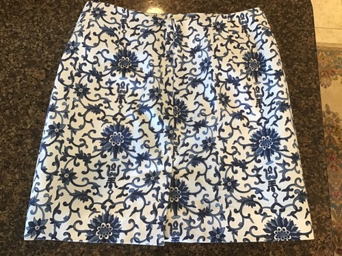 Neu ohne Etikett Ralph Lauren grünes ETIKETT Blumenrock in blau und weiß Größe 6 P - Bild 4 von 4