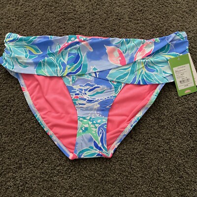 Lilly Pulitzer Swim Bottom Bennet Blue Celestial Seas Size 14 NWT