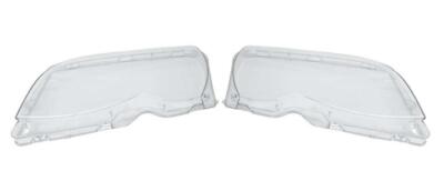 Magneti Marelli Pair Set of Left & Right Headlight Lens Plastic For BMW E46