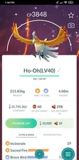 Shiny Ho-Oh LV40 Unlock 3moves SacredFire PVP -TRADE- Pls Read Item Description