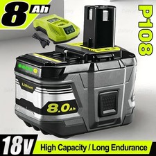 18V 8.0Ah Lithium Battery For Ryobi P108 ONE Plus P104 P107 Cordless Power Tool