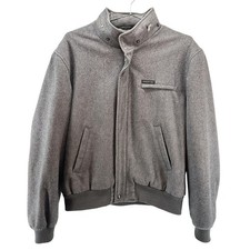 MEMBERS ONLY Vintage Men's Wool Blend Bomber Jacket   40   gray