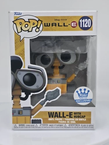 Pixar Wall-E with Hubcap 1121 Funko Web (FW) (Exclusive) Pop Vinyl w/Protector