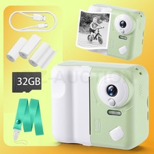 Kids Digital Camera Instant Childrens Toys 1080P Video Selfie Photo Print 32G SD