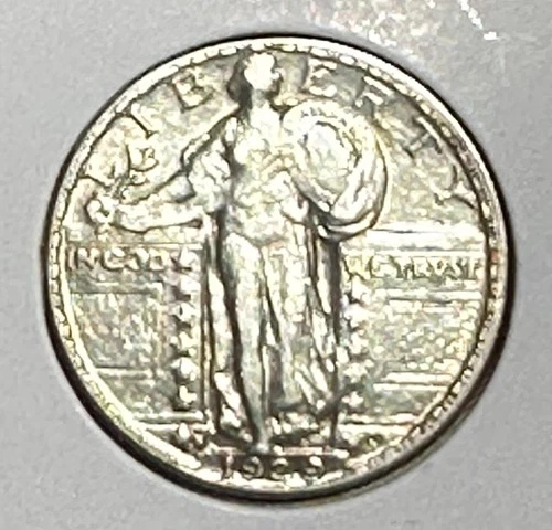 1929S US Standing Liberty SILVER Quarter! "San Francisco" Mint! XF Details!