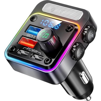 54W Bluetooth 5.3 Car Adapter Charger 4-Port Fast Charging [PD36W & QC3.0 18W...