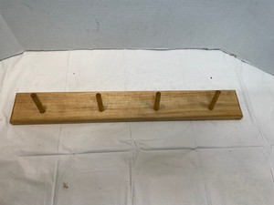 Vintage Rustic Country Hard Wood Wall Rack Coat Towel Peg Primitive Decor 23.5"