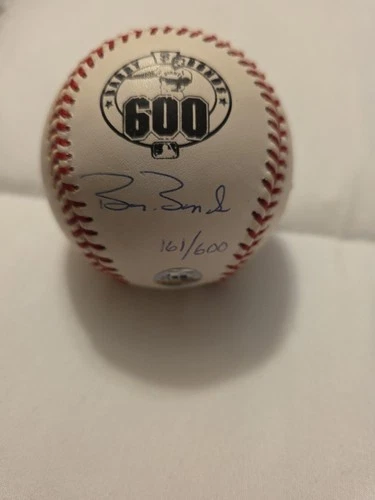 Barry Bonds Autographed OMLB 600 HR Baseball San Francisco Giants 161/600 Stamp