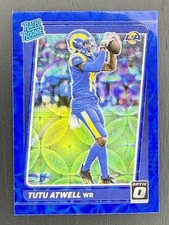 2021 Donruss Optic #220 Tutu Atwell Rookie Blue Scope Rams