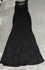 Windsor Black Lace Maxi Dress Juniors XL Floral Lace Whimsigoth Gown Dark