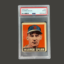 1948 LEAF #32 WARREN SPAHN PSA 2