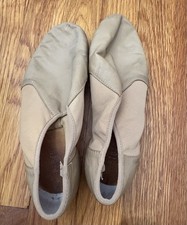 Bloch Ladies Neo-Flex Slip On Leather Jazz Shoes Size 9.5 Beige