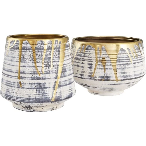 Cyan Design 11874 Athenian Beige and Black Planter - Picture 3 of 4