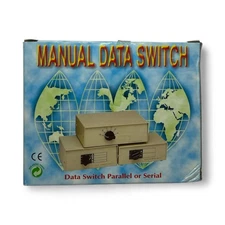 Vintage Data Transfer Switch Manual Box 2 Way Parallel Port A B 