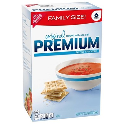Premium Saltine Crackers, Family Size, 24 oz FREE SHIPPING