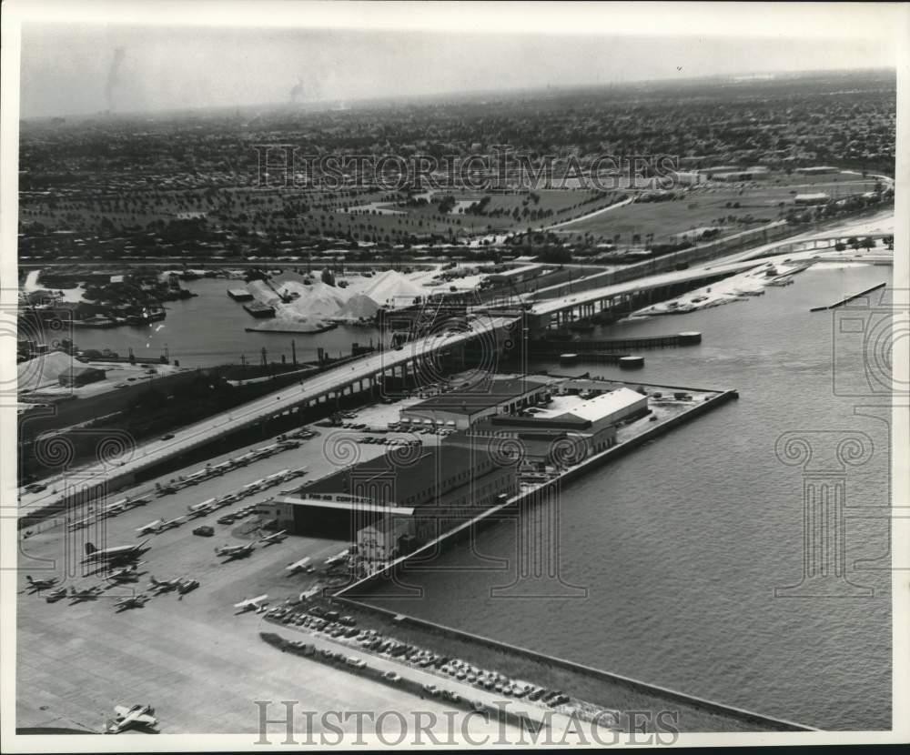1967 Press Photo Aerial view of Seabrook Bridge site - noc43655